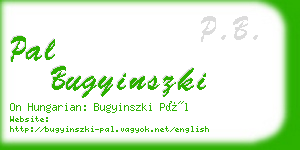 pal bugyinszki business card